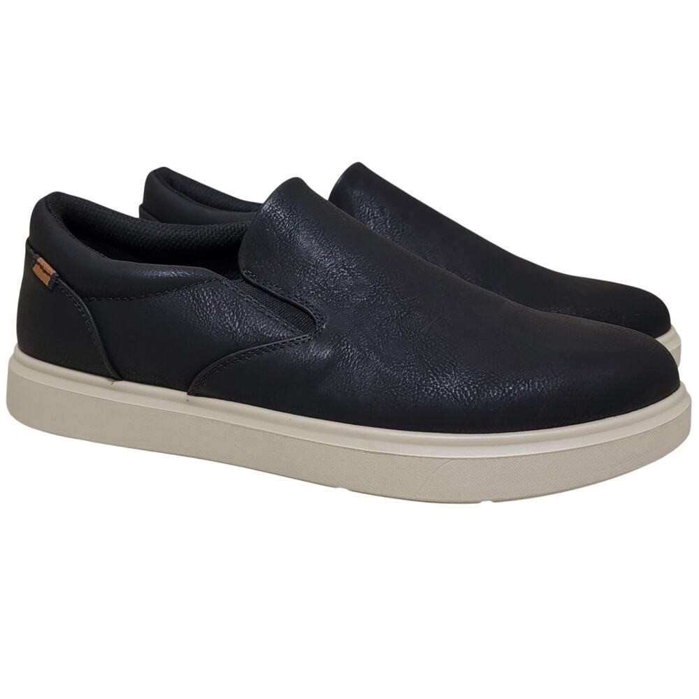 Dr Scholls Men City Cloud Slip On Sneakers Size US 8.5M Black Faux Leather
